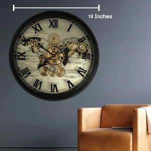 Moment Maker Luxury Designer Wall Clock With Moving Gear Mechanism Buy Wall Clock Online - Medium (Steel Body)