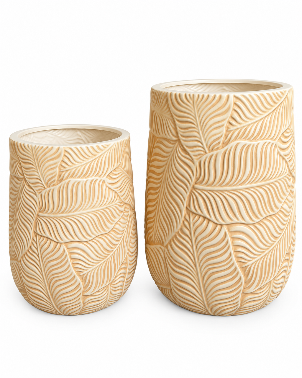 Garden Relief Indoor Planters For Home - Beige