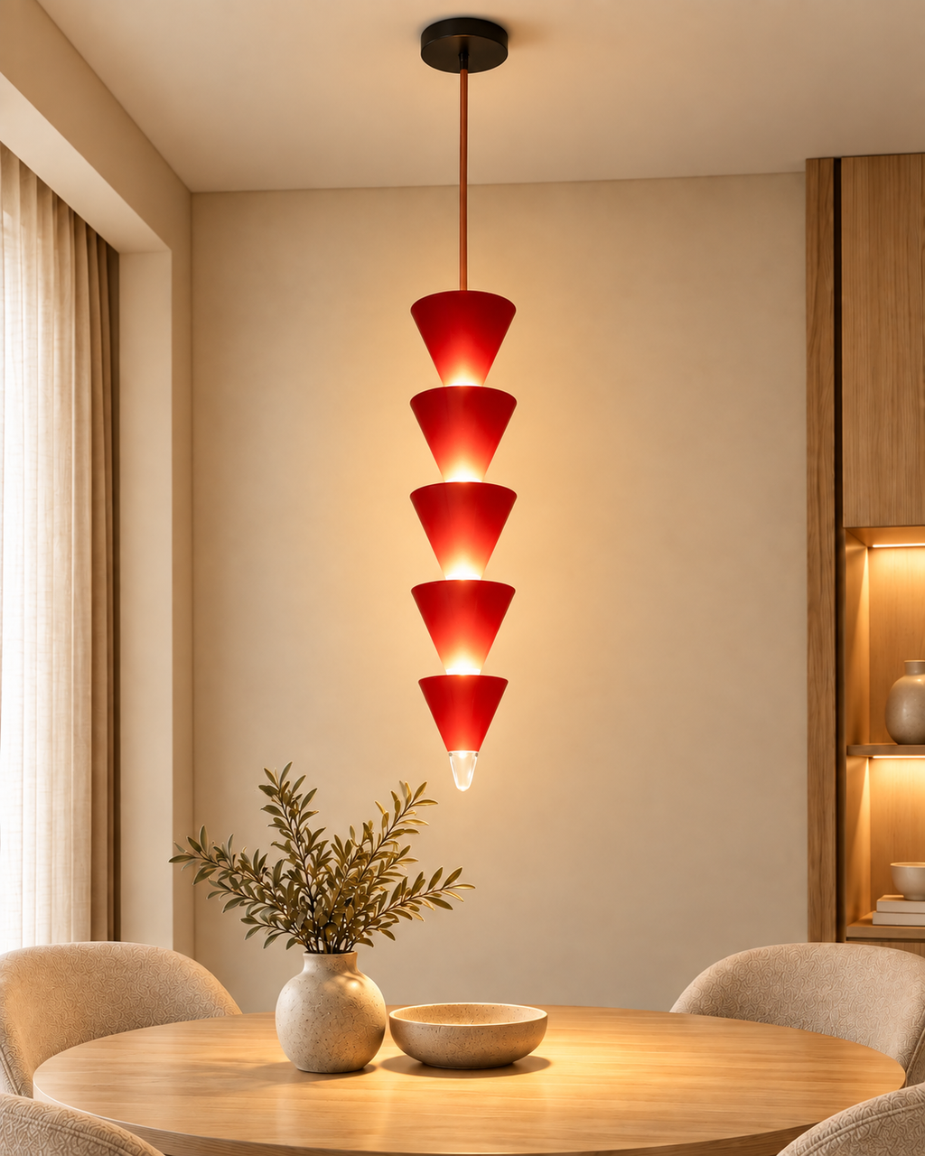 Rovena Ceiling Light For Home & Home Decoration Item - Red (Italian Designer Collection)