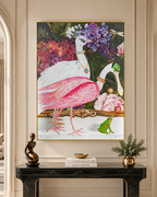 Nature’s Royalty by KATHRYN WHITE 100% Hand Wall Painting For Home (With Outer Floater Frame frame) ( 35.5 x 47 Inches )