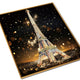 Midnight Eiffel Illumination Crystal Glass Wall Paintings For Home
