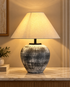 Noir Strokes Designer Table Lamps for Living Room