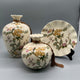 Floral Effect Decorative Vase and Showpiece - Set of 3