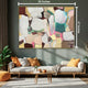Colourful Abstract  Hand Wall Painting For Home (Comes With an Outer Floater Frame) (56 x 28 Inches)