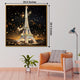 Midnight Eiffel Illumination Crystal Glass Wall Paintings For Home