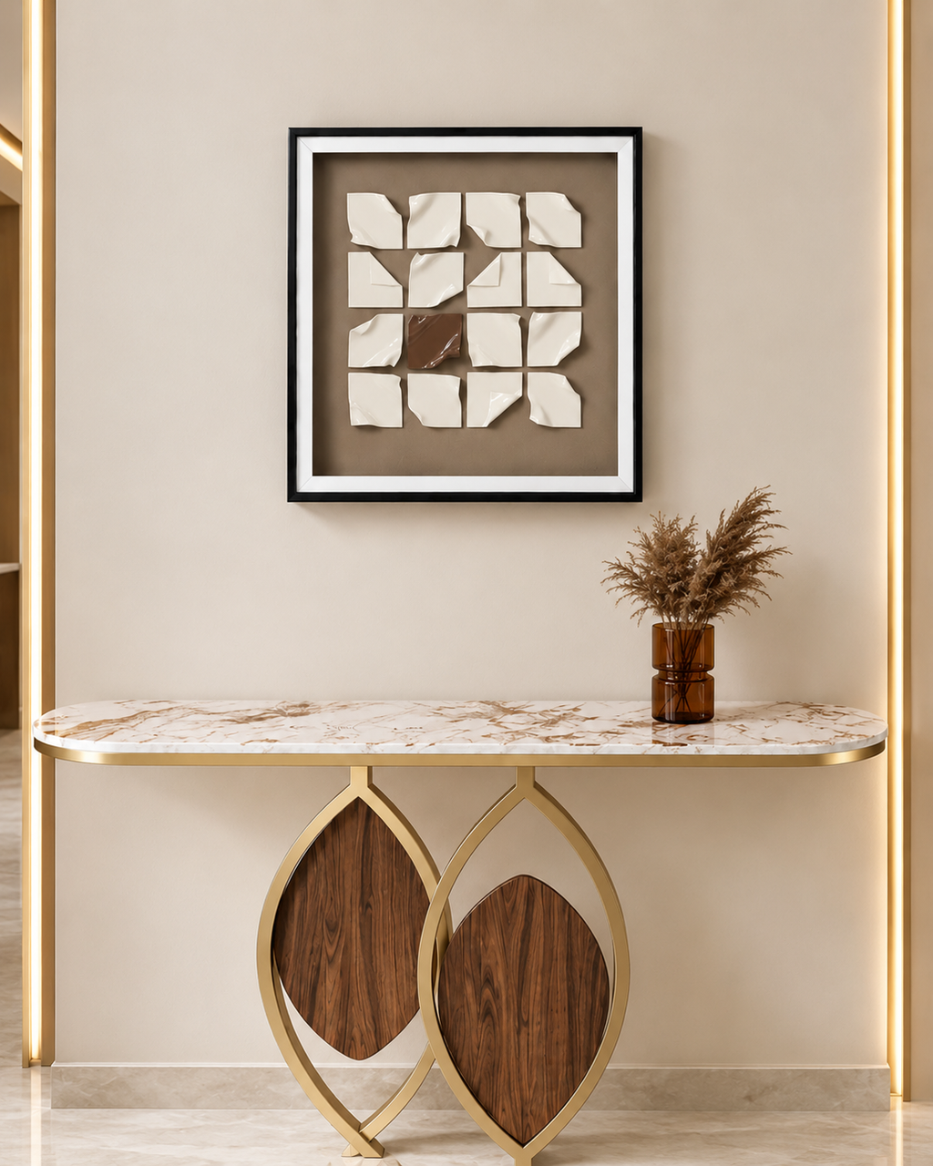 Abstract Form Shadow Box for Wall Decoration & Wall Art