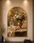 Vintage Rose Still Life Embossed Wall Painting for Home & Item for Wall Decoration ( 35.5 x 23.5 Inches )