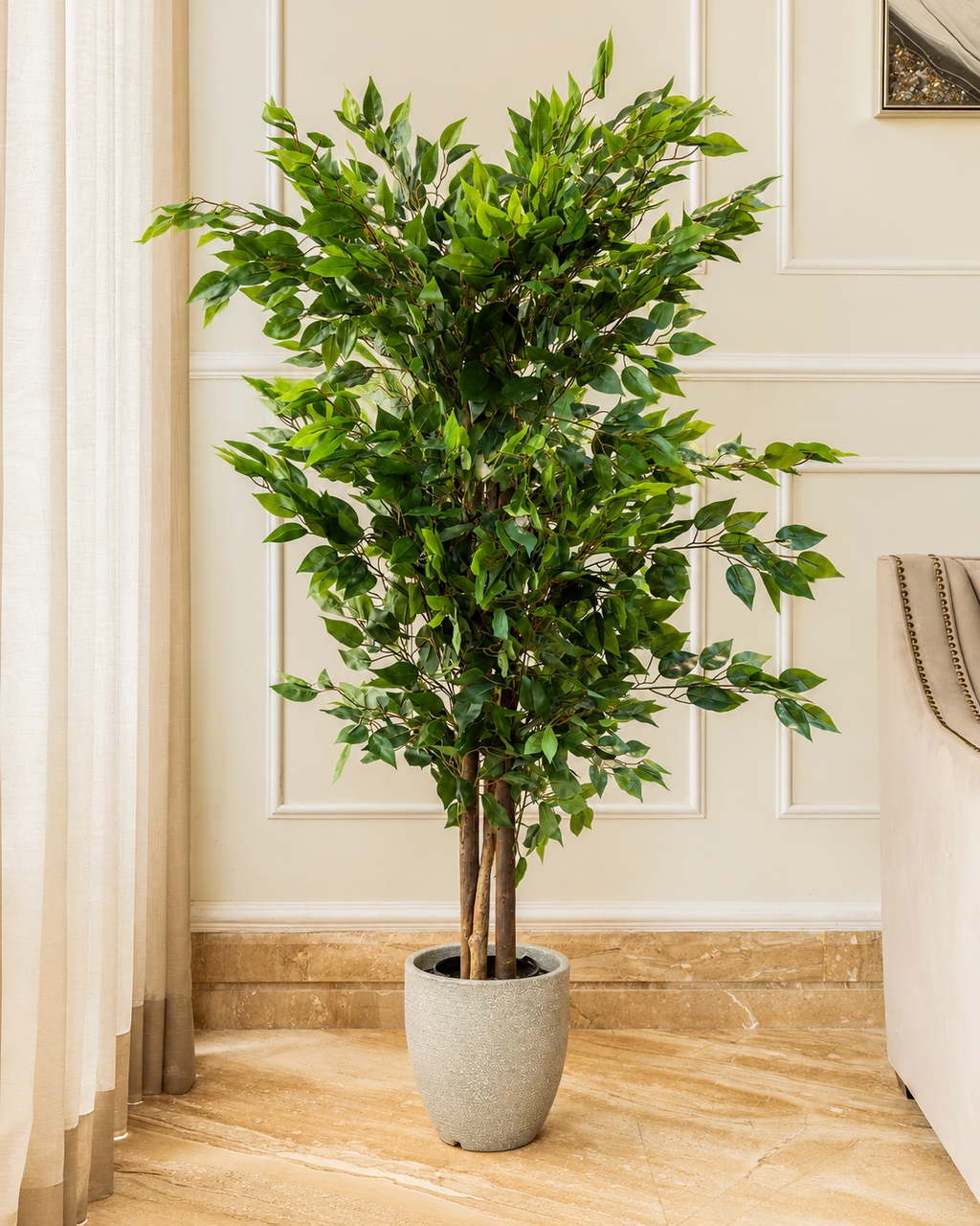 Banyan Elegance Artificial Indoor Plant For Home ( 5.25 Feet ) (Natural Feel)