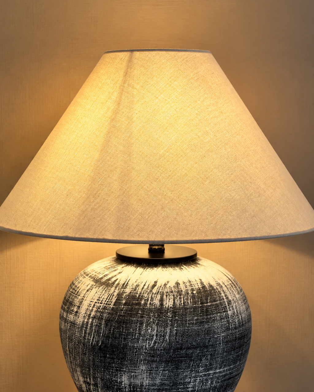 Noir Strokes Designer Table Lamps for Living Room