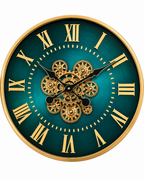 Classic Aura Luxury Designer Silent Movement Wall Clocks for the Home With Moving Gear Mechanism Buy Wall Clock Online (Steel Body)