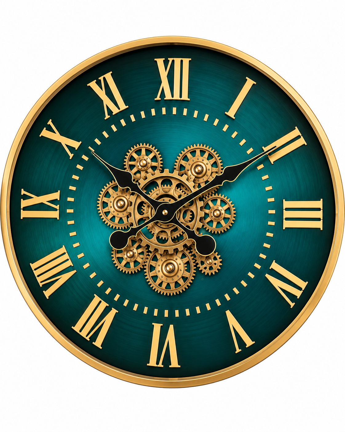 Classic Aura Luxury Designer Silent Movement Wall Clocks for the Home With Moving Gear Mechanism Buy Wall Clock Online (Steel Body)