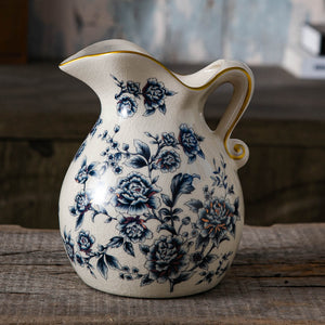 Enchanted Blossom Decorative Vase & Showpiece - Blue