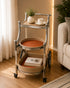Elvane Bar Cart with Wheels