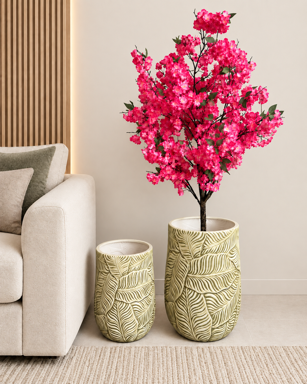 Garden Relief Indoor Planters For Home - Green