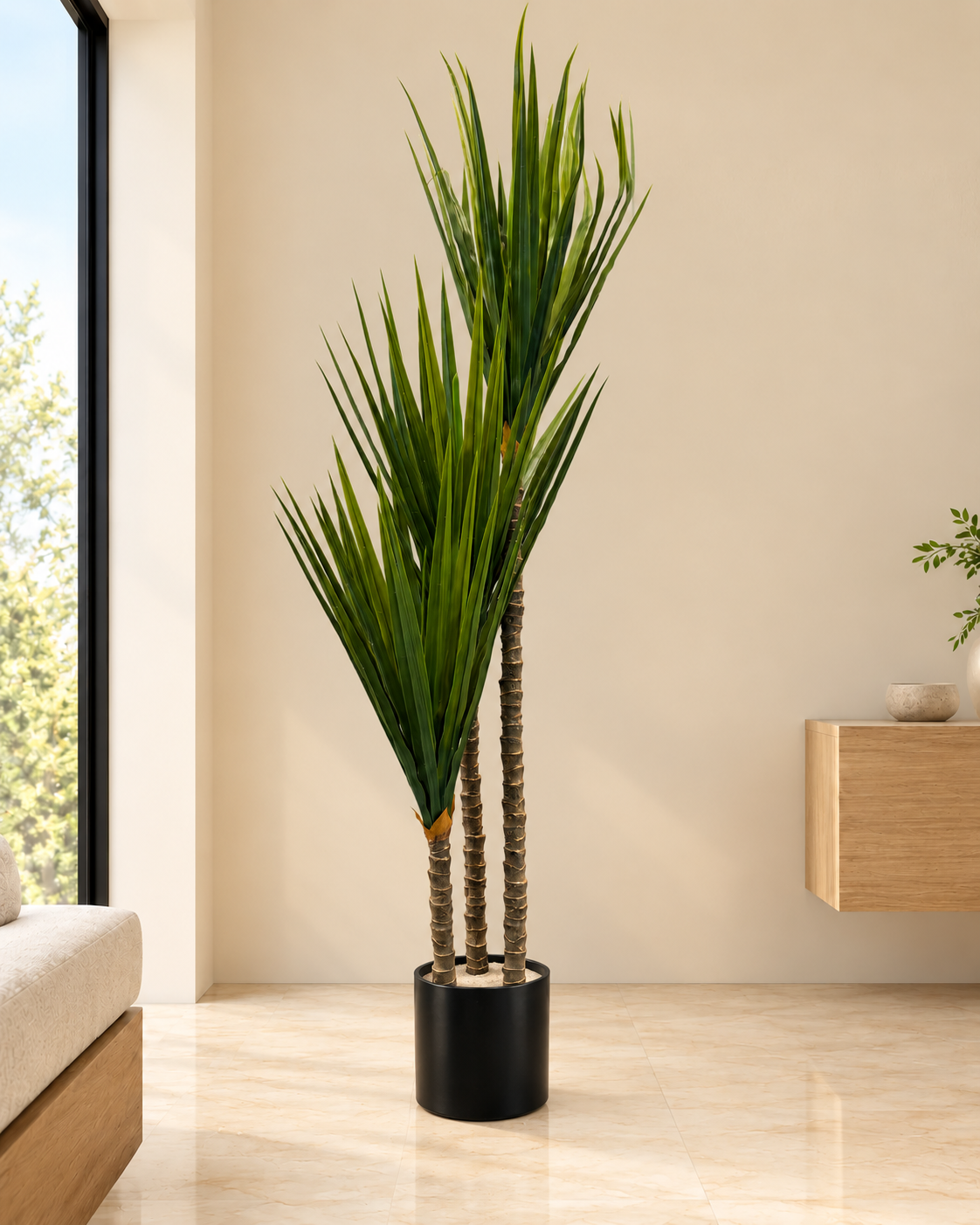 Cycad Royale Artificial Indoor Plant For Home ( 5 Feet ) (Natural Feel) - Medium