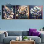 Blossom Dreams Crystal Glass online paintings - Set of 3