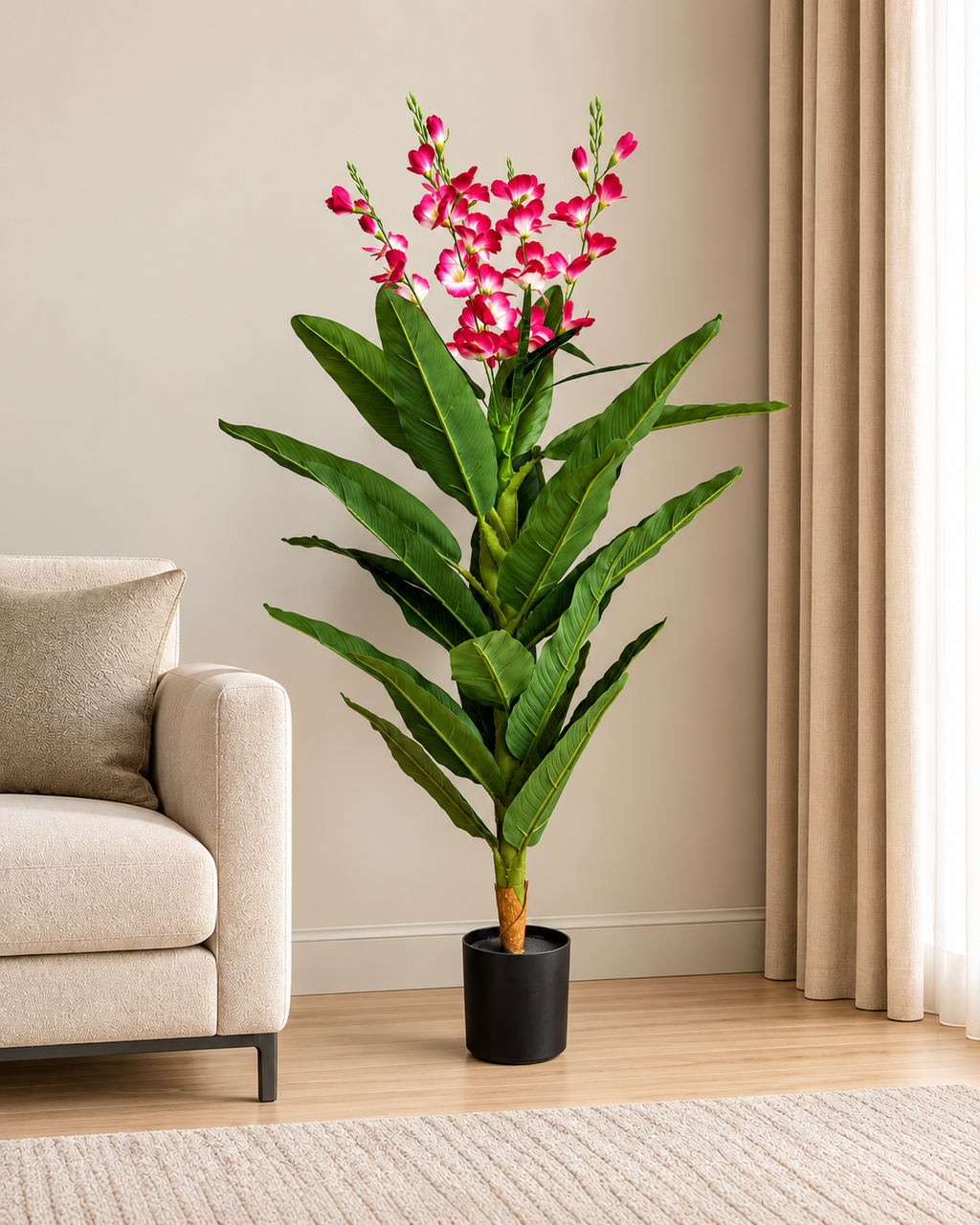 Tropical Gladiolus Artificial Indoor Plant For Home ( 4.6 Feet ) (Natural Feel)