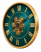 Classic Aura Luxury Designer Silent Movement Wall Clocks for the Home With Moving Gear Mechanism Buy Wall Clock Online (Steel Body)