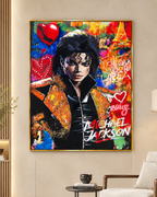 Moonwalk Masterpiece Hand painting painting for home Wall (With Outer Floater Frame) (47x35.5 Inches)