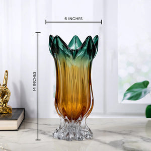 Vintage Charm Handblown  Glass Vase & Decorative showpiece