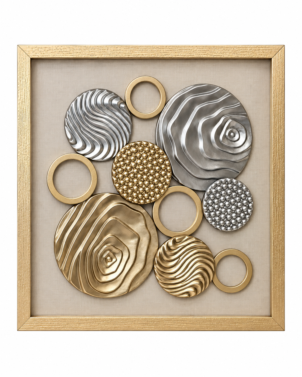 Golden Cosmos Shadow Box for Wall Decoration