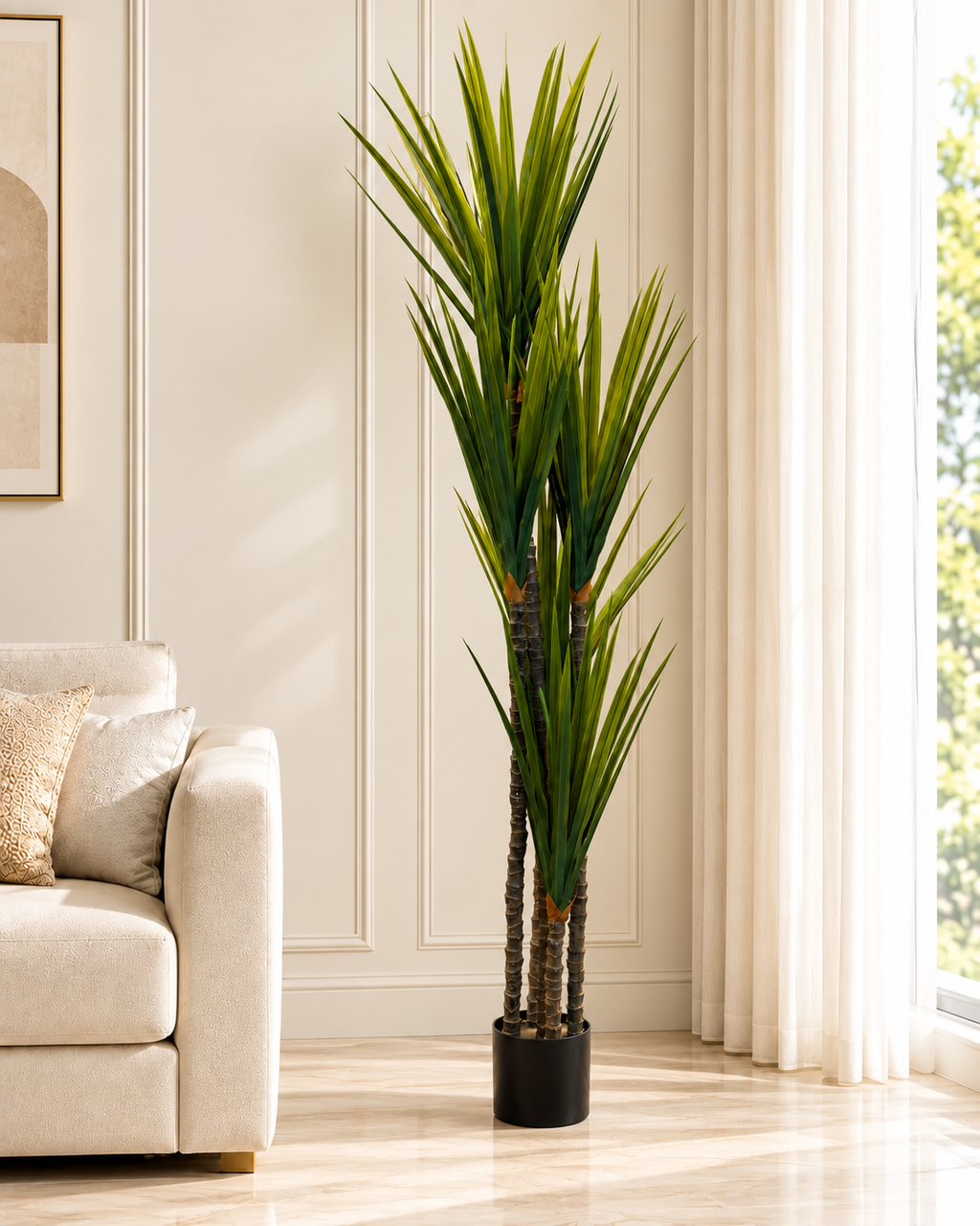 Cycad Royale Artificial Indoor Plant For Home ( 6.2 Feet ) (Natural Feel) - Big