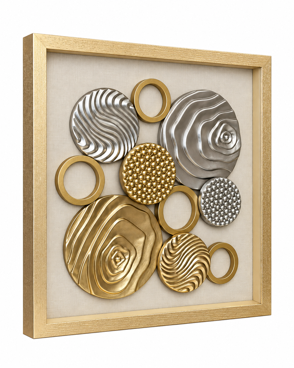 Golden Cosmos Shadow Box for Wall Decoration