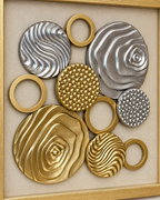 Golden Cosmos Shadow Box for Wall Decoration