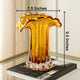 Honey Flare Handblown Glass Vase & Decorative showpiece