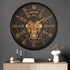 Mystic Motion Luxury Designer Watches Wall Clock For Living Room With Moving Gear Mechanism Buy Wall Clock Online - Medium (Black) (Steel Body)