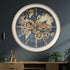 Prime Hour Luxury Designer Wall Clock For Living Room With Moving Gear Mechanism Buy Wall Clock Online - Medium (Steel Body)