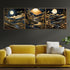 Lunar Rivers Canvas painting for Living Room - Set Of 3