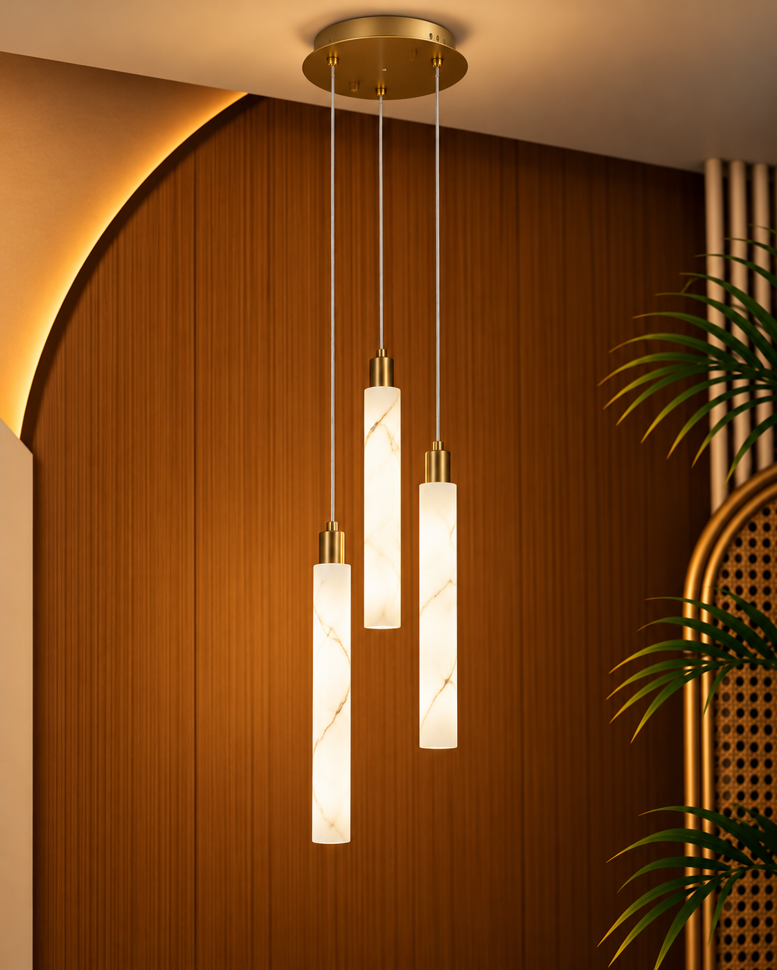 Orvella Cascade Pendant Lamp For Home & Item for Wall Decoration - Three Pendant