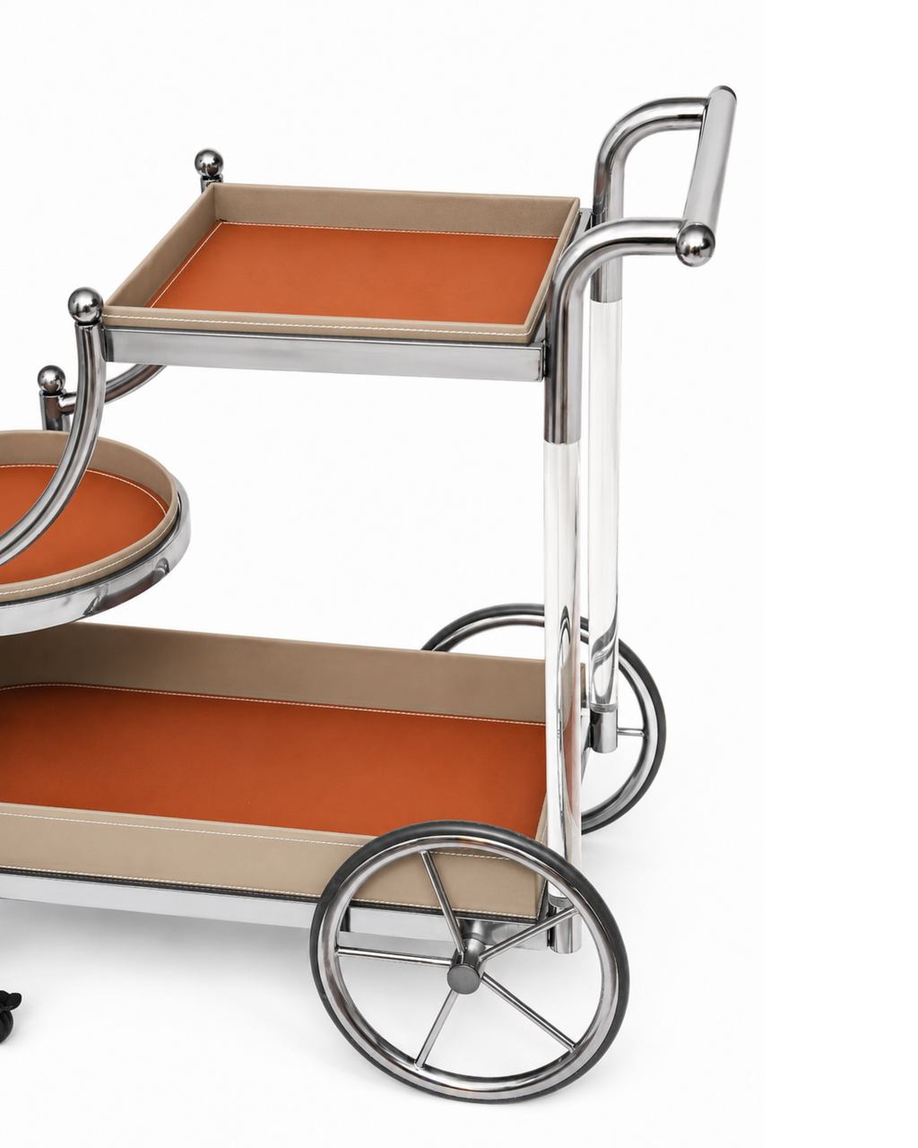 Elvane Bar Cart with Wheels