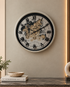 Time Traveller Wall Clock Luxury Designer Wall Clocks for the Home With Moving Gear Mechanism Buy Wall Clock Online (Steel Body) - Big