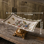 Aristocratic Floral Serving Platter & Item for Home Decoration