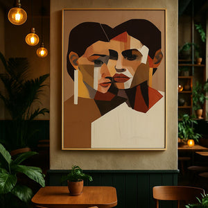 Dual Soul Fusion Hand painted Wall Art ( 47x31.5 Inches )