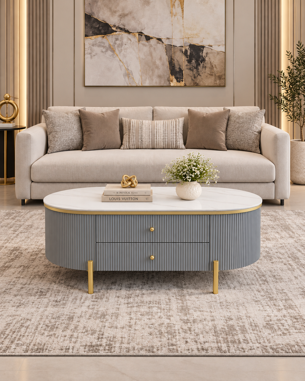 Venezia Elite Wooden Coffee Table With Drawers for Home and Item for Home Decoration