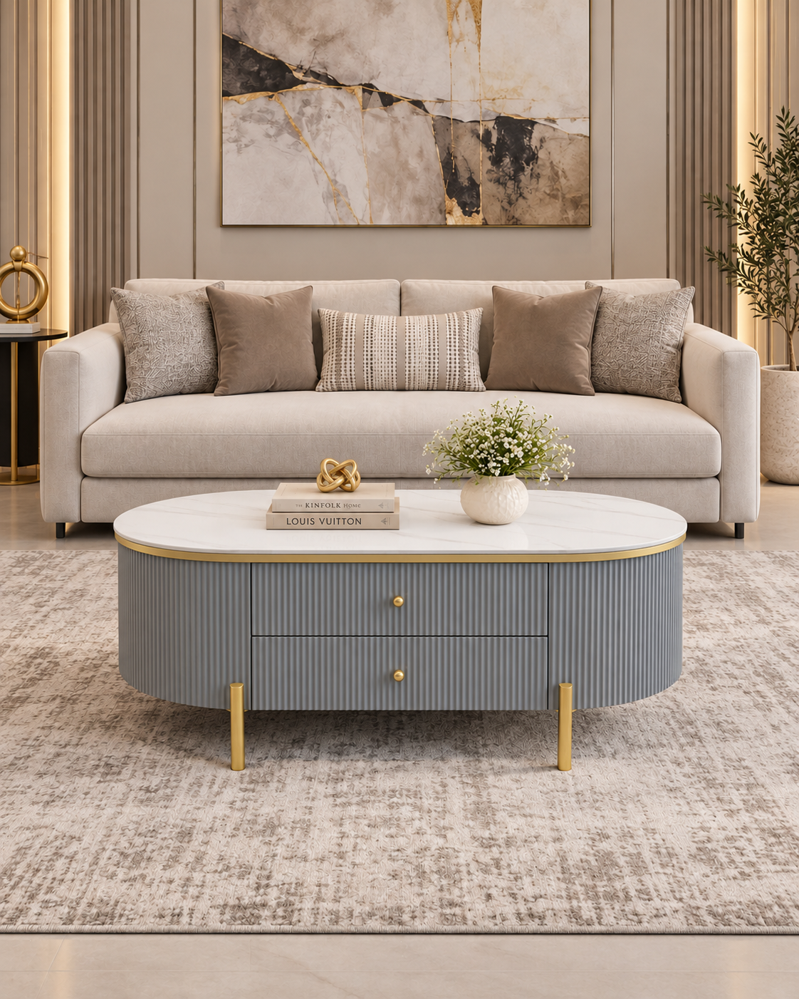 Venezia Elite Wooden Coffee Table With Drawers for Home and Item for Home Decoration