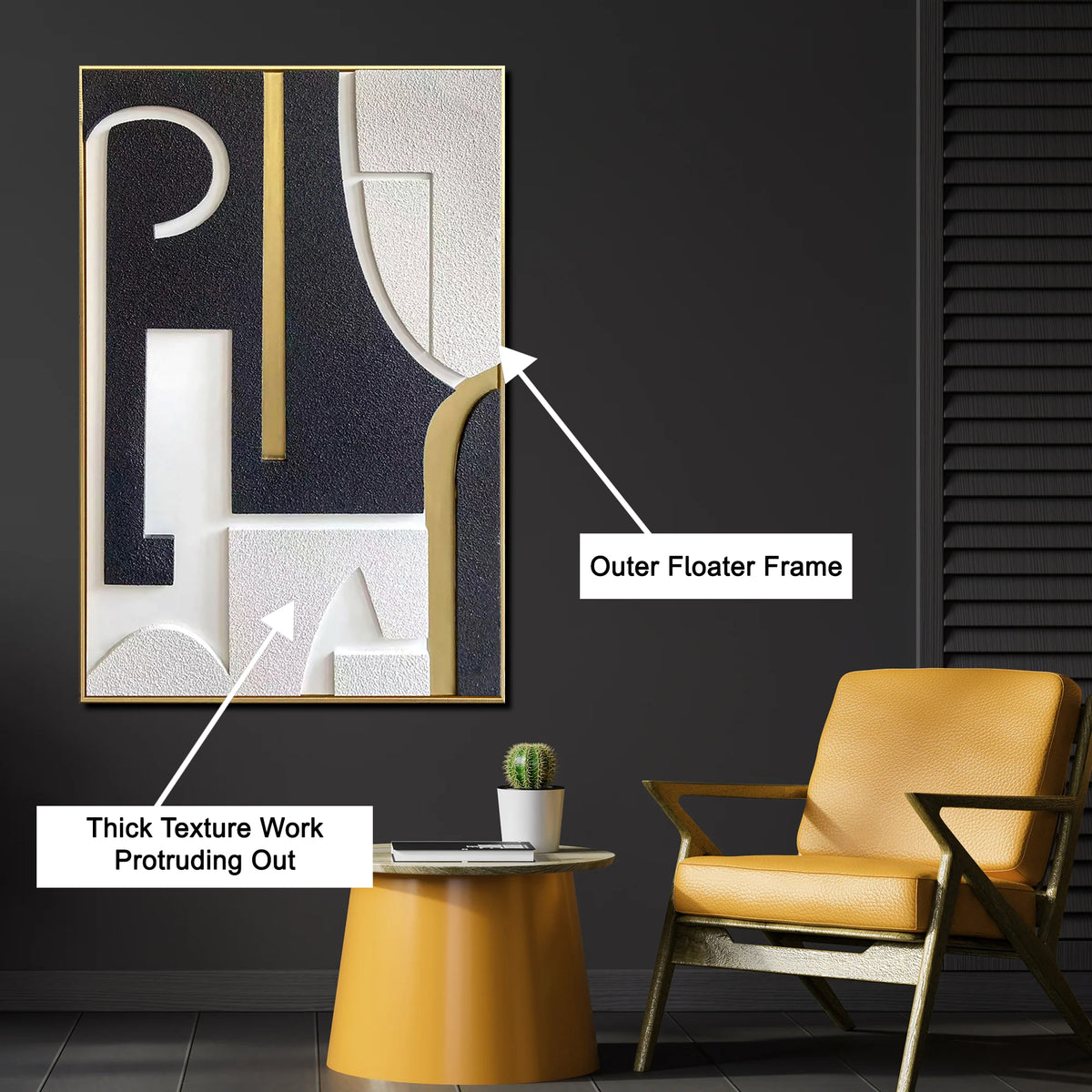 Elegant Fusion Modern Wall Art ( 32 x 47 Inches )