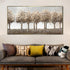 Twilight Forest Hand Wall Painting and Item for Wall Decoration (Comes With an Outer Floater Frame) (28x55 Inches)