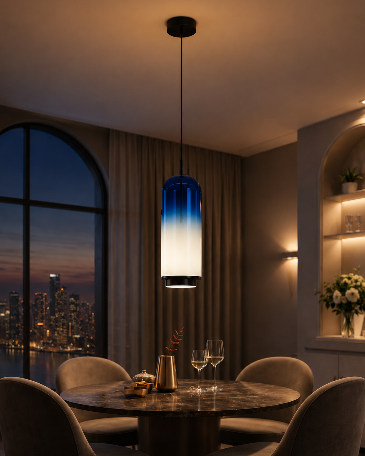 Luminous Tide Pendant Light For Living Room & Home Decoration item - Blue