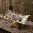 Aristocratic Floral Serving Platter & Item for Home Decoration