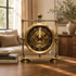 Golden Era Luxury Designer Table Clock With Moving Gear Mechanism Buy Table Clock Online (Steel Body)