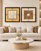Floral Illusion & Radiant Mosaic Shadow Box and Wall decoration item
