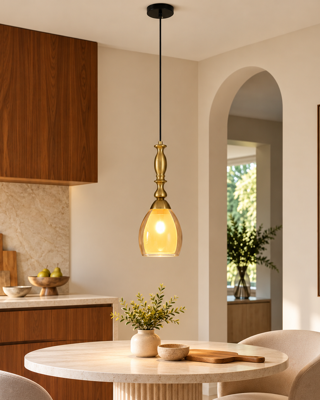 Elaris Gleam Pendant Light For Living Room & Item for Home Decoration - Single pendant