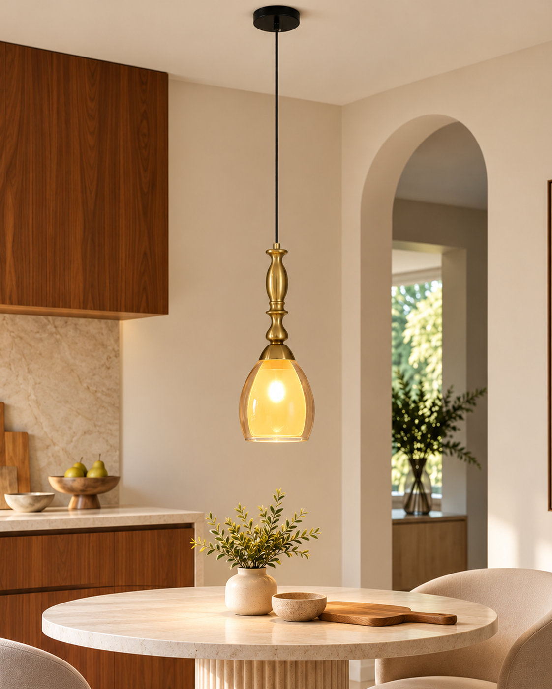 Elaris Gleam Pendant Light For Living Room & Item for Home Decoration - Single pendant