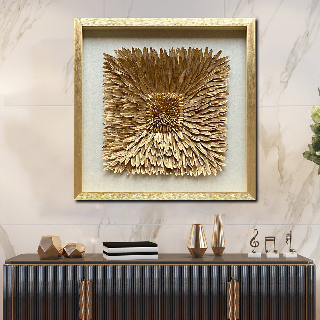 Sunburst Petals Shadow Box Wall Decoration Piece