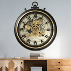 Time Sypher Luxury Designer Wall Clock With Moving Gear Mechanism Buy Wall Clock Online(Steel Body)