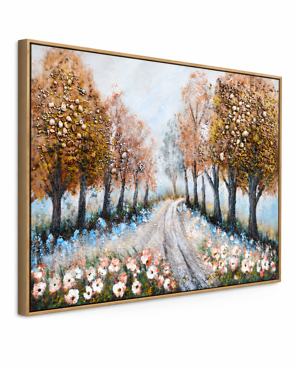 Pathway to Peace Hand painting for Home & Wall Decoration Item (With Outer Floater Frame) (47x31.5 Inches)
